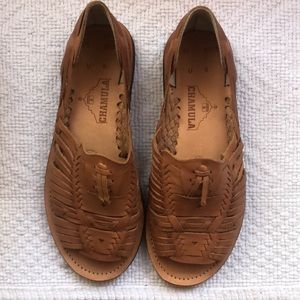 Chamula Uxmal Huarache Sandals Tan 8
